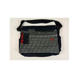 Y2K Linkin Park Messenger Bag 2008 Bioworld Black Cotton Canvas Band Merch